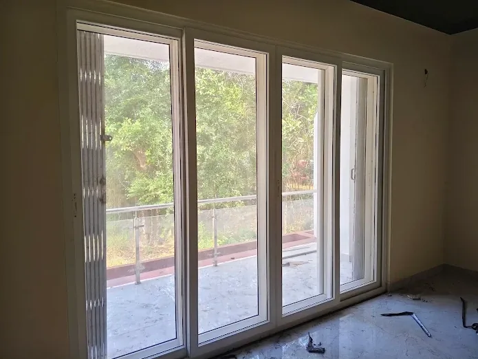 Four-panel UPVC sliding windows